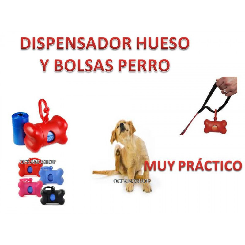 Dispensador de bolsa excrementos perros